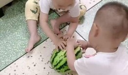 妈妈兄弟吃瓜,温馨家庭时光